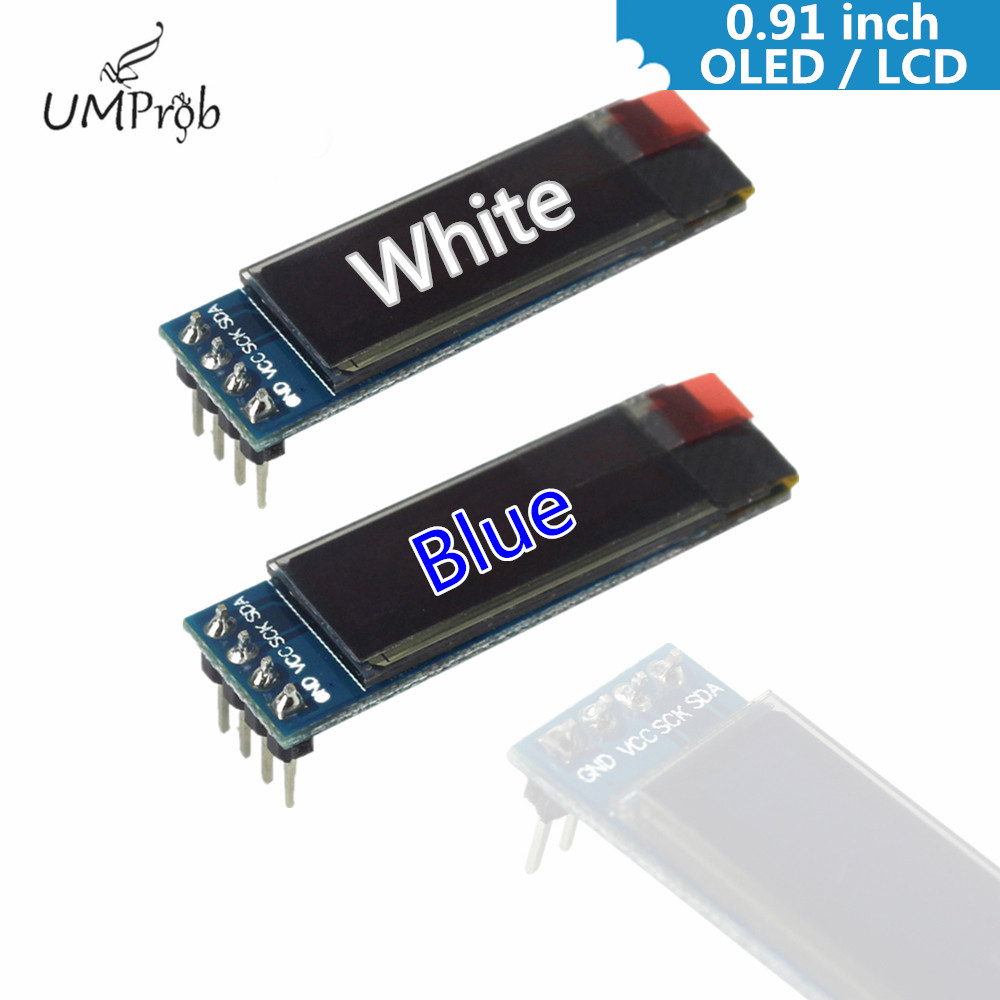Ssd1306 - Écran LCD OLED blanc/bleu 0,91 pouce