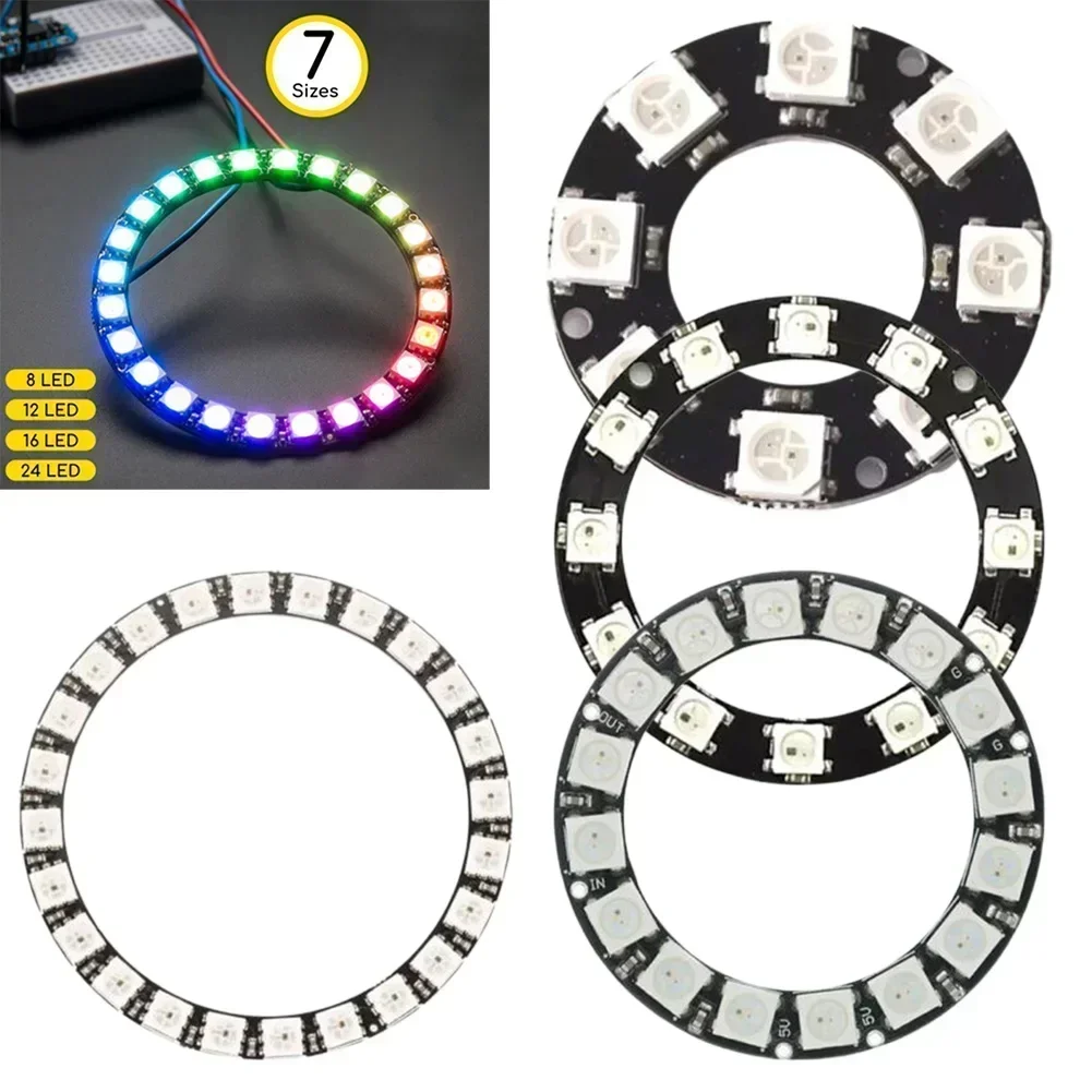 Neopixel - Anneau NeoPixel LED RVB adressable individuel,