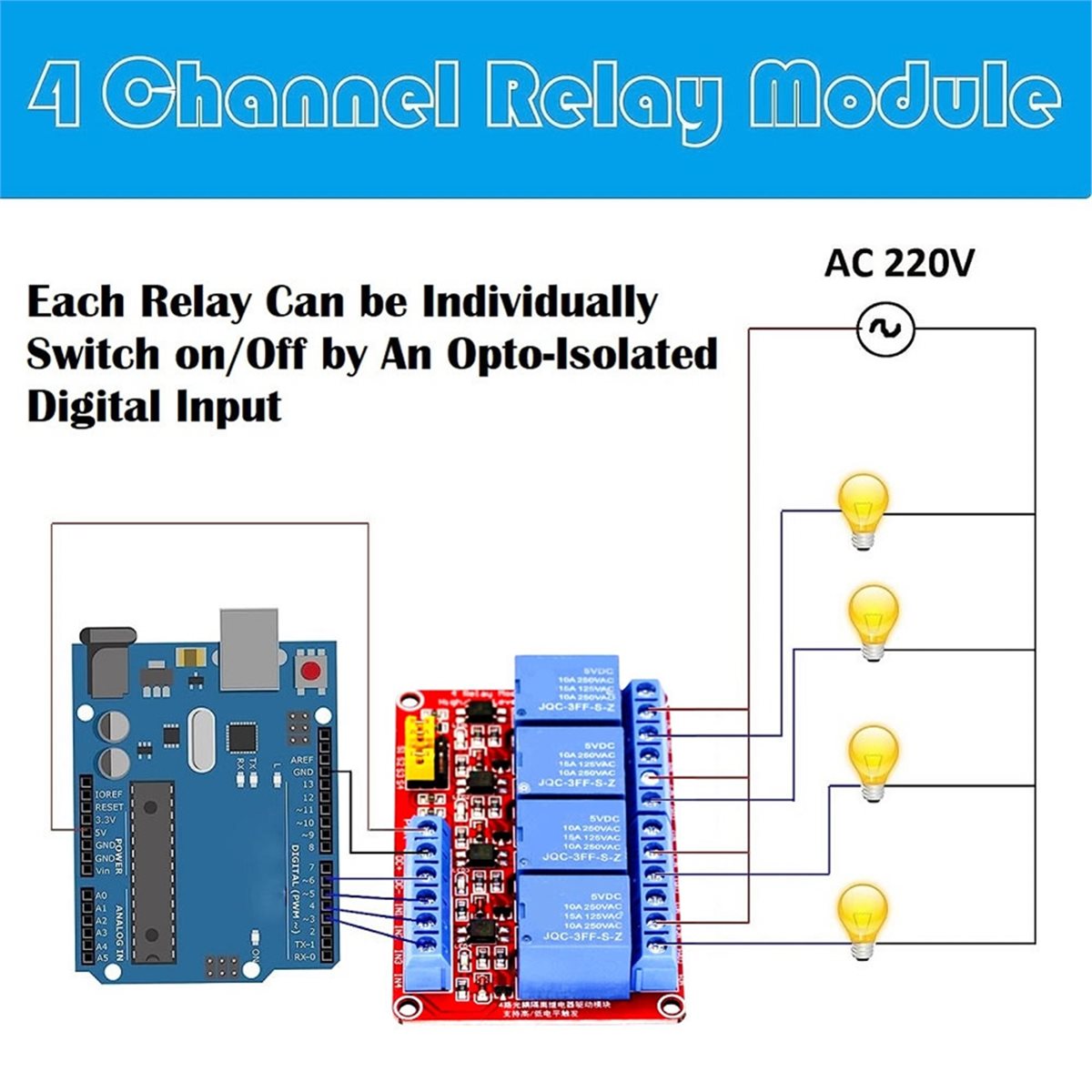 Module de relais 4 canaux A49T - Relay Module 4 Channel avis et prix