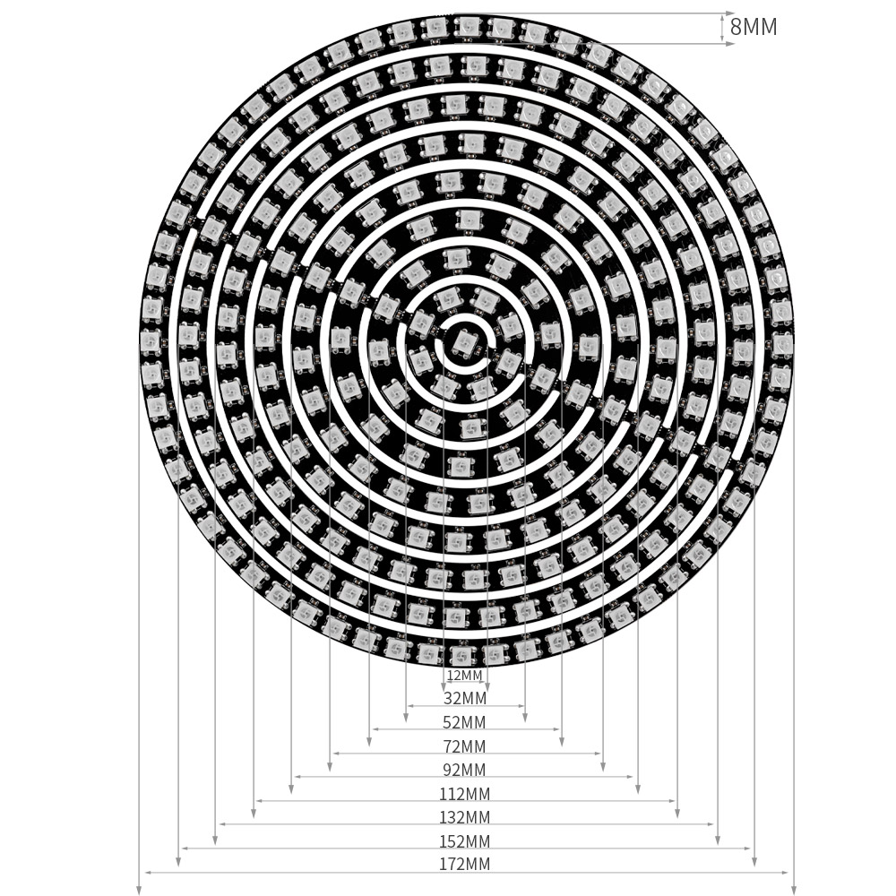 Anneau LED RGBIC WS2812B, adre - Neopixel avis et prix