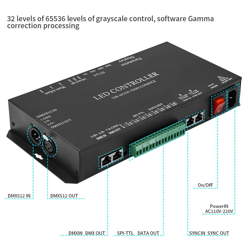 Console musicale T8K + DMX, Po - Ws2812B avis et prix