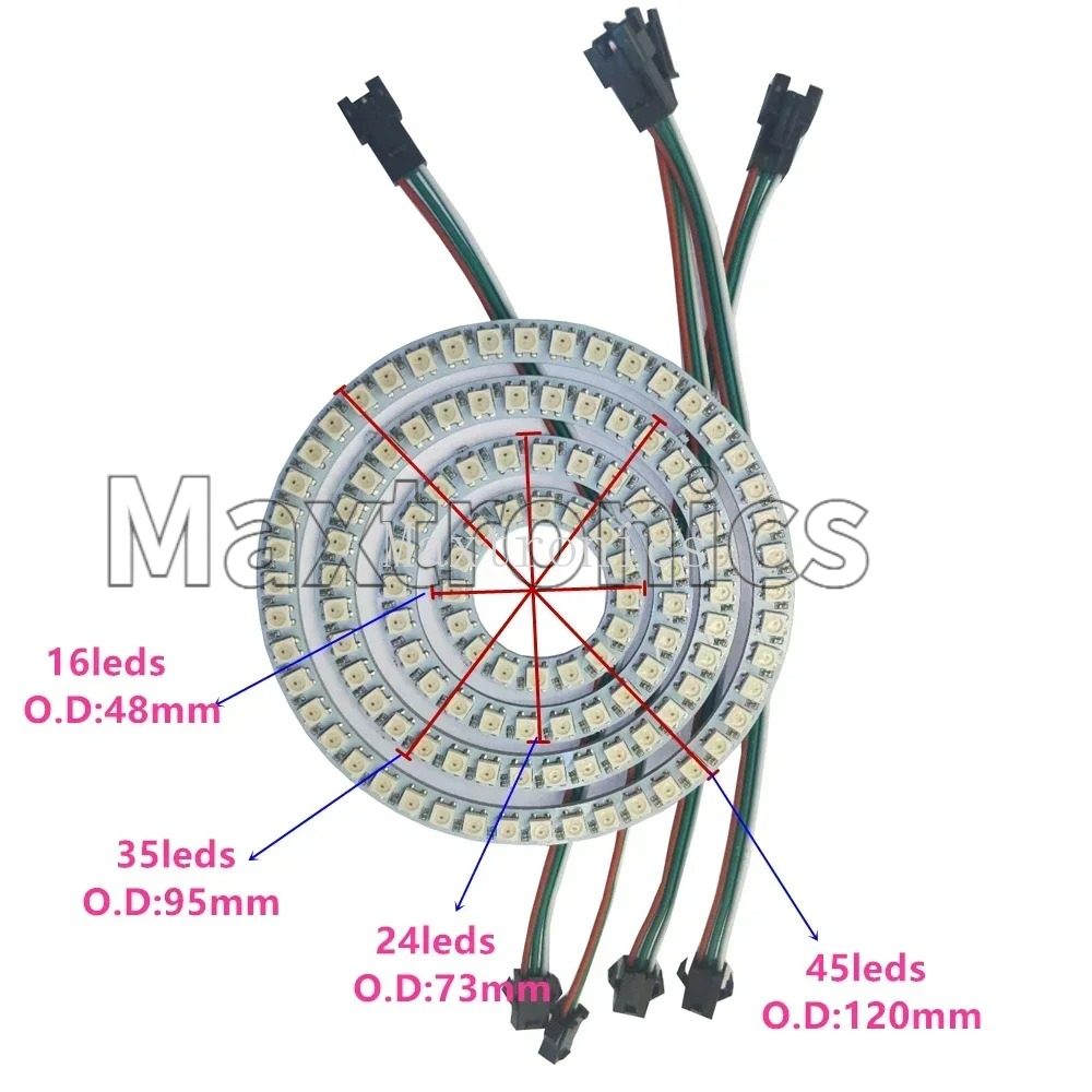 Anneau LED RGB WS2812B FCOB 18 - Ws2812B avis et prix